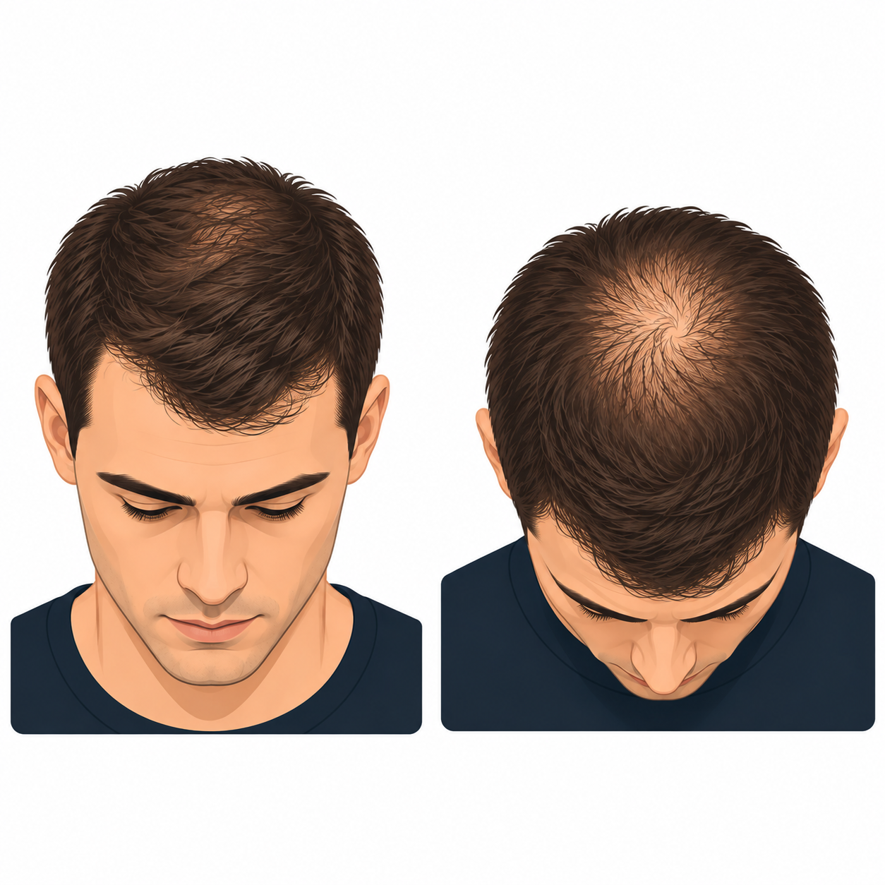 Mild hair thinning